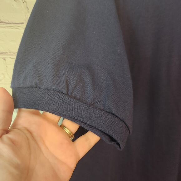 NWT Golf Navy Novelty Embroidered Polo Hanes Eco-Smart Shirt Men's XL - Picture 5 of 7